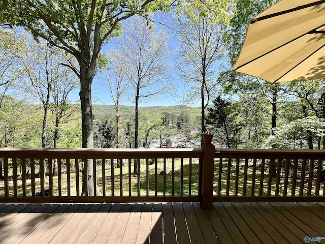 view of wooden terrace
