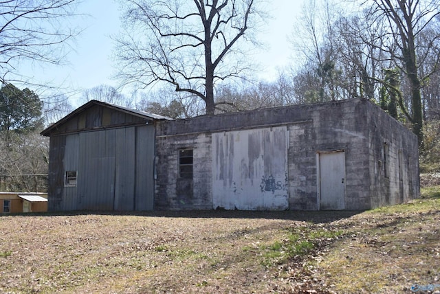 view of pole building