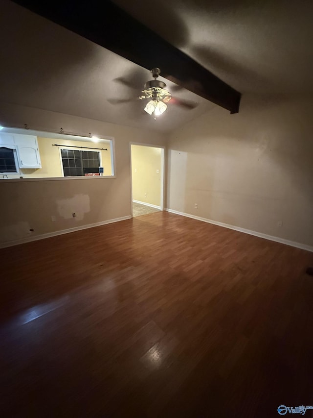 1714 Wilshire Ave SW, Decatur, AL 35603 - unfurnished living room featuring wood finished floors and a ceiling fan
