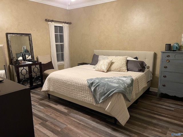 504 Sussex Dr SW, Huntsville, AL 35824 - bedroom with wood finished floors, ornamental molding, and a textured wall