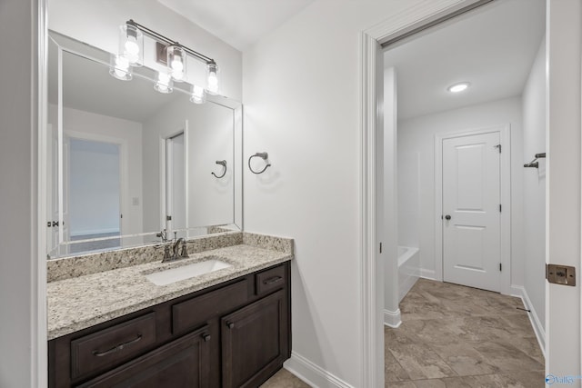 bathroom with vanity