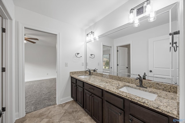 bathroom with vanity