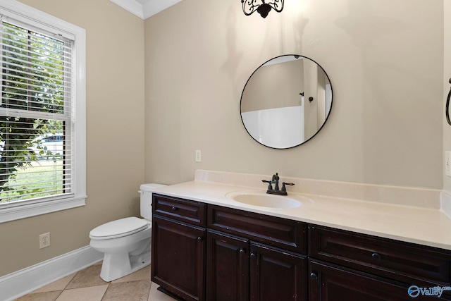 505 Barkley St SW, Hartselle, AL 35640 - bathroom with plenty of natural light, vanity, toilet, and tile patterned floors