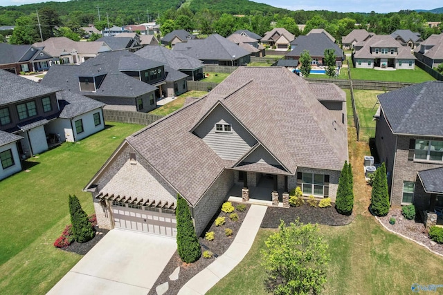 aerial view of residential area