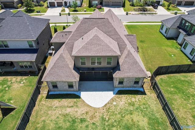 aerial perspective of suburban area