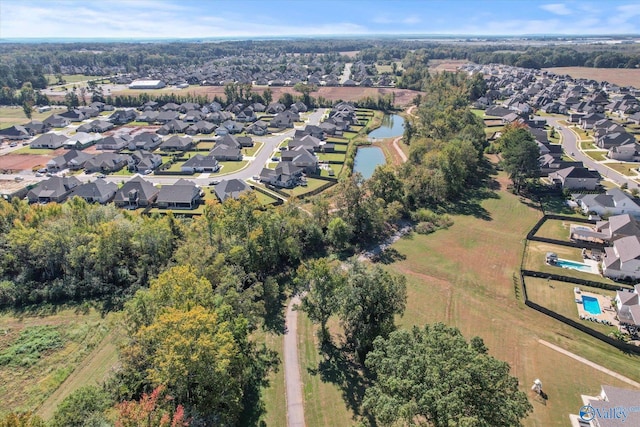 111 Starling Dr, Madison, AL 35756 - birds eye view of property with a water view and a residential view