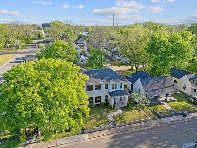 drone / aerial view with a residential view