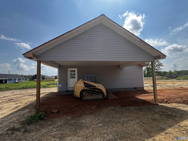 view of car parking with a carport