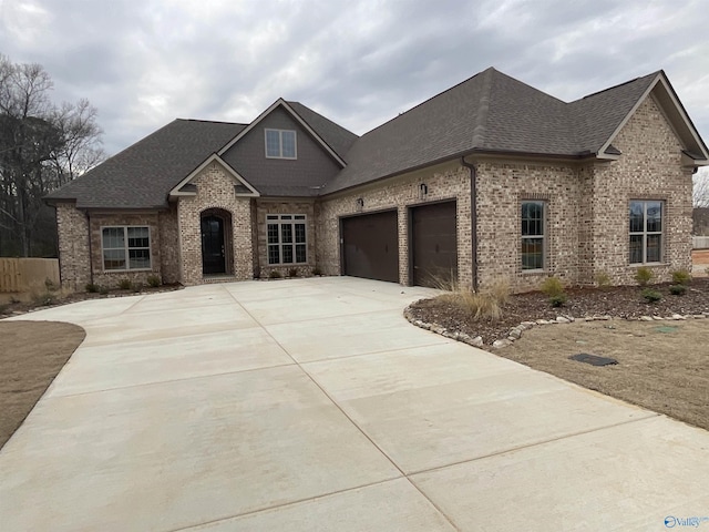 view of front facade with a garage