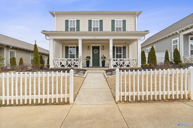 front facade featuring a porch