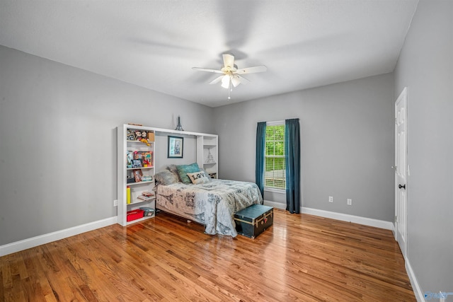 152 W Dr, Fyffe, AL 35971 - bedroom featuring wood finished floors, baseboards, and ceiling fan