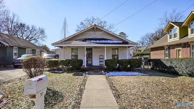 bungalow featuring a porch