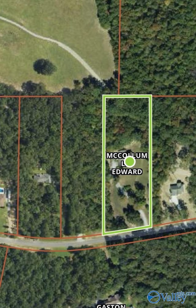 430 Timber Trl, Ashville, AL 35953 - aerial overview of property's location featuring property boundaries highlighted