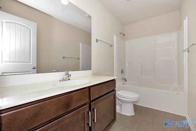 104 Summer Pointe Ln, Madison, AL 35757 - full bath with tile patterned flooring, toilet, vanity, and  shower combination