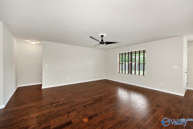 104 Summer Pointe Ln, Madison, AL 35757 - unfurnished room with a ceiling fan, dark wood finished floors, and baseboards