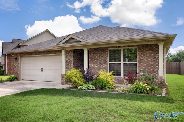 104 Summer Pointe Ln, Madison, AL 35757 - ranch-style home featuring a shingled roof, concrete driveway, and brick siding