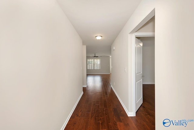 104 Summer Pointe Ln, Madison, AL 35757 - hallway with dark wood-style floors and baseboards