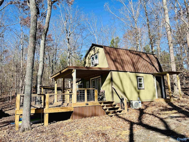 exterior space featuring a deck