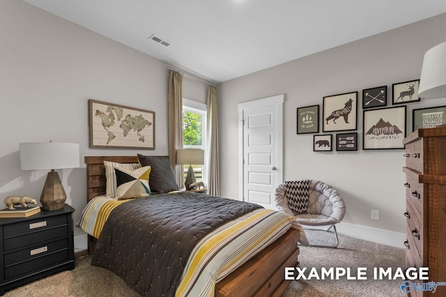 view of carpeted bedroom