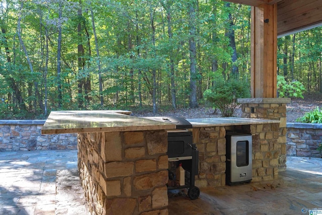 view of patio with area for grilling