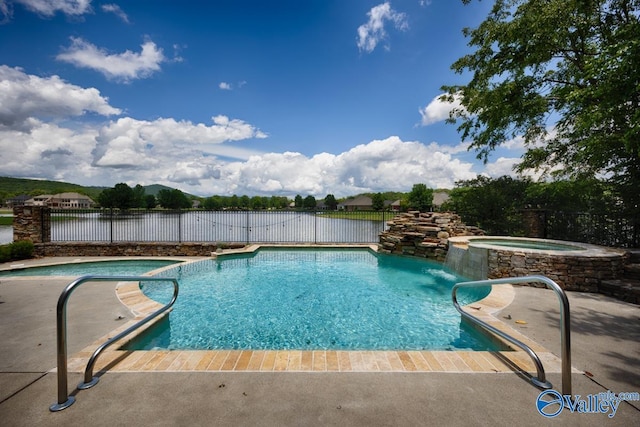 3127 Haddonstone Dr SE, Owens Cross Roads, AL 35763 - view of swimming pool with a patio area and a pool with connected hot tub