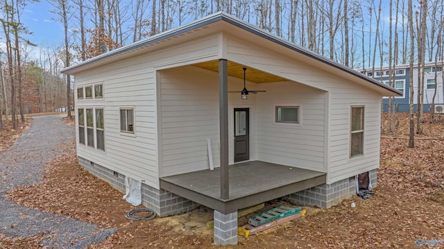 exterior space with a wooden deck