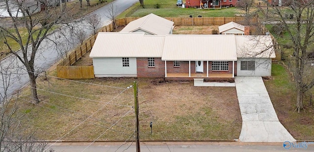 birds eye view of property