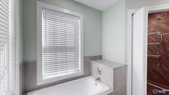 bathroom with a bath