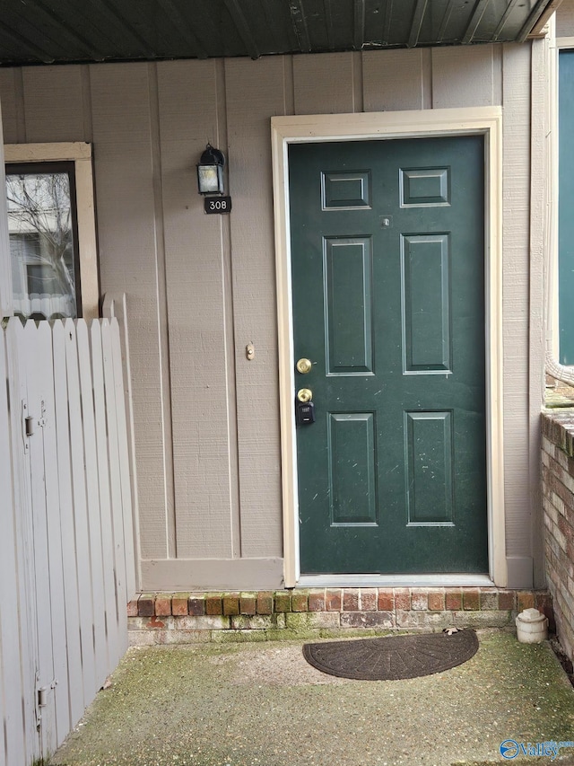 view of doorway to property