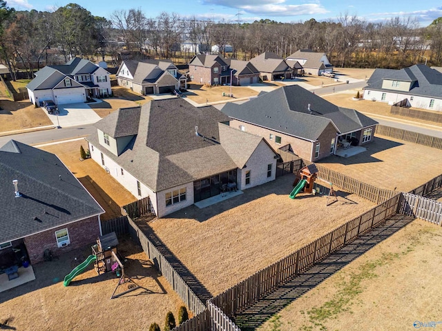 bird's eye view featuring a residential view