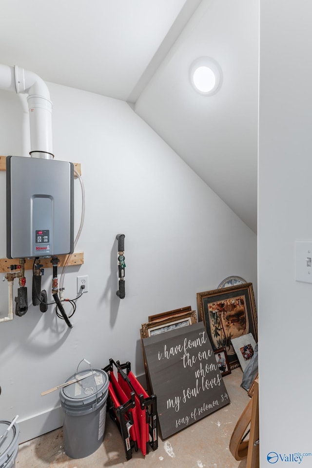 interior space with water heater