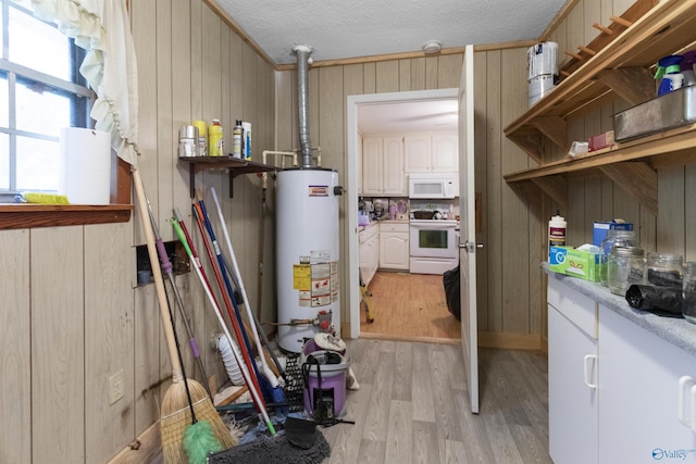 utility room with gas water heater