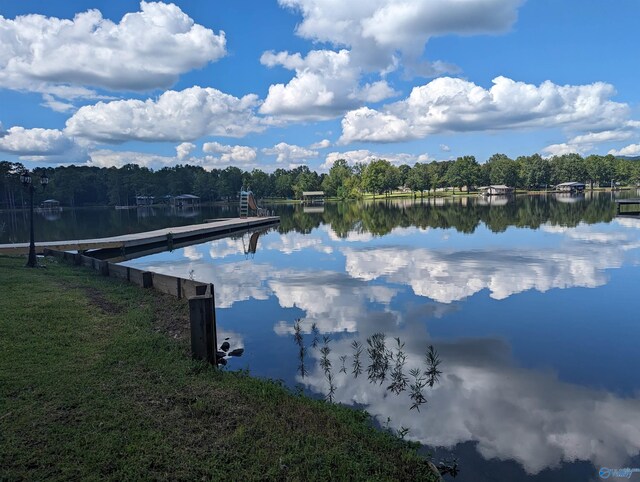 exterior space with a boat dock