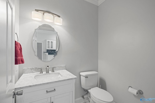 10214 New Cut Rd, Athens, AL 35611 - bathroom with vanity and ornamental molding