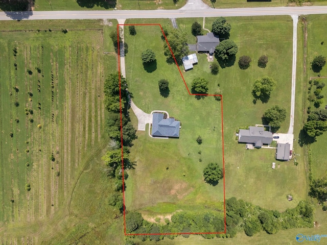 10214 New Cut Rd, Athens, AL 35611 - aerial view of sparsely populated area featuring property boundaries highlighted