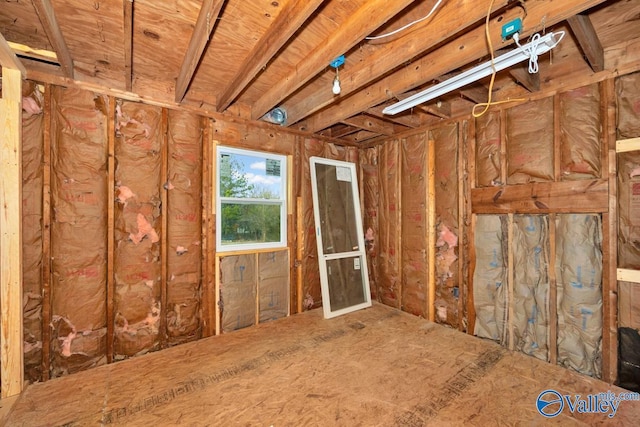 view of attic