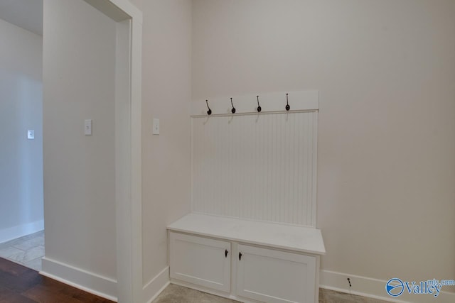 mudroom featuring baseboards