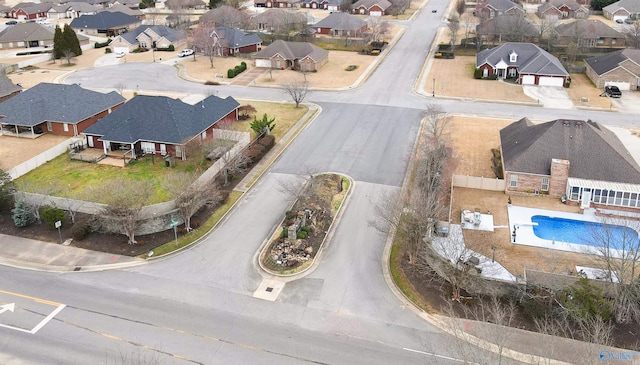 aerial view featuring a residential view