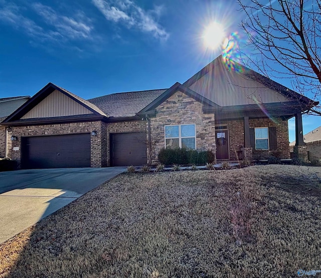 craftsman-style house with a garage