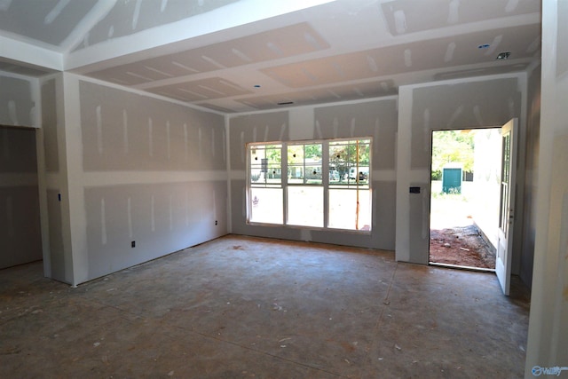 empty room with concrete floors