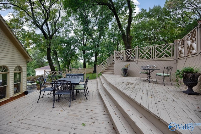 view of wooden terrace