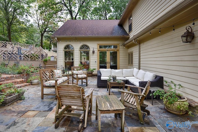 view of patio with an outdoor hangout area