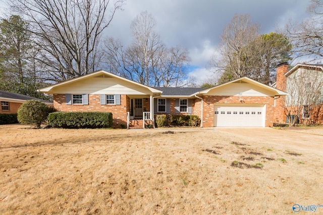 single story home with a garage