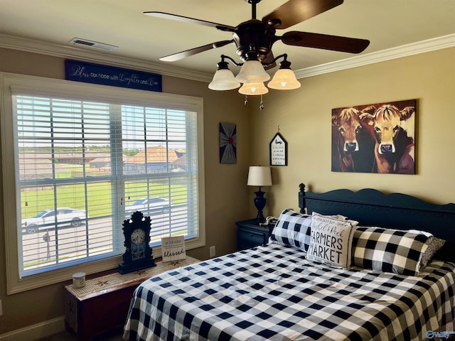 94 Owensby Way, Trinity, AL 35673 - bedroom featuring crown molding, ceiling fan, and baseboards