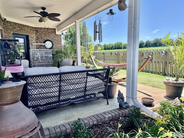 94 Owensby Way, Trinity, AL 35673 - view of patio featuring a ceiling fan