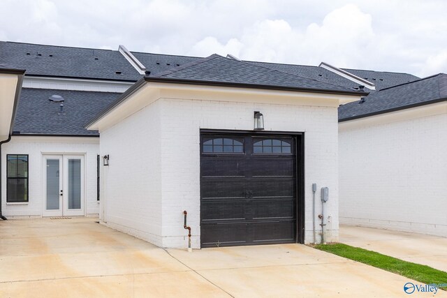 exterior space with french doors