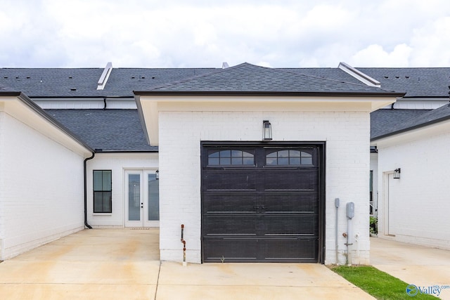 exterior space with french doors