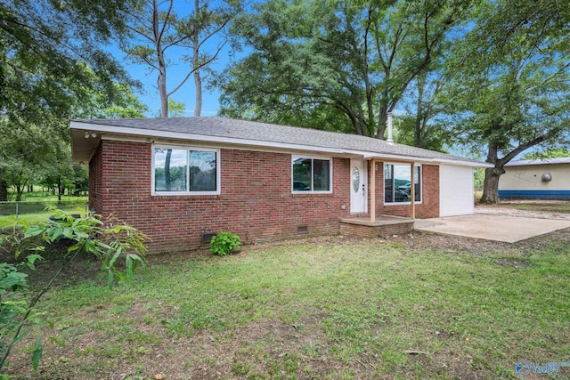 3621 Al Highway 36, Moulton, AL 35650 - ranch-style house featuring crawl space, brick siding, and a patio