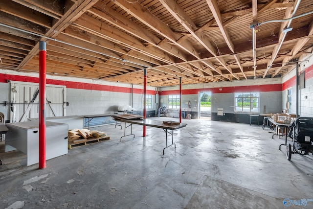 3621 Al Highway 36, Moulton, AL 35650 - misc room with unfinished concrete flooring and concrete block wall