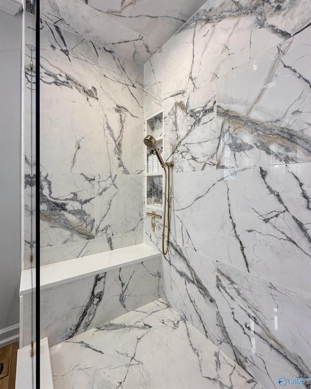 bathroom with walk in shower
